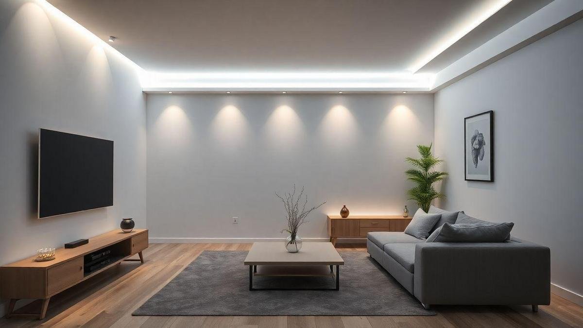 Como posicionar iluminação ambiental led econômica para melhorar sua sala