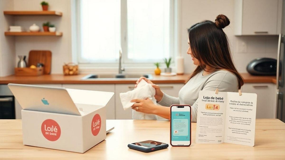 Como você avalia frete, retirada e políticas ao comprar na loja de bebê com promoção