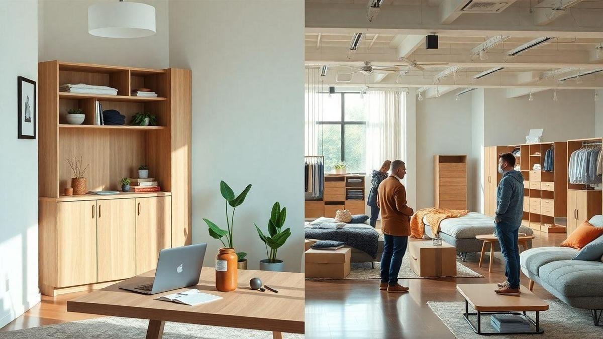 Comparando roupeiro modular sob medida com opções prontas