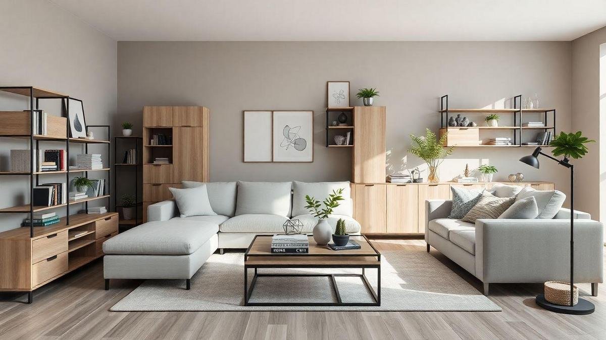 Estantes modulares para sala: flexíveis e fáceis de adaptar