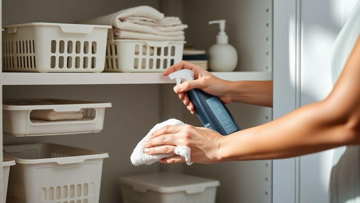 Limpeza e manutenção para organizadores de armário fáceis de limpar