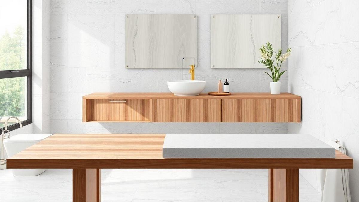 Opções de material durável para bancadas sob medida acessíveis Opções de material durável para bancadas sob medida acessíveis