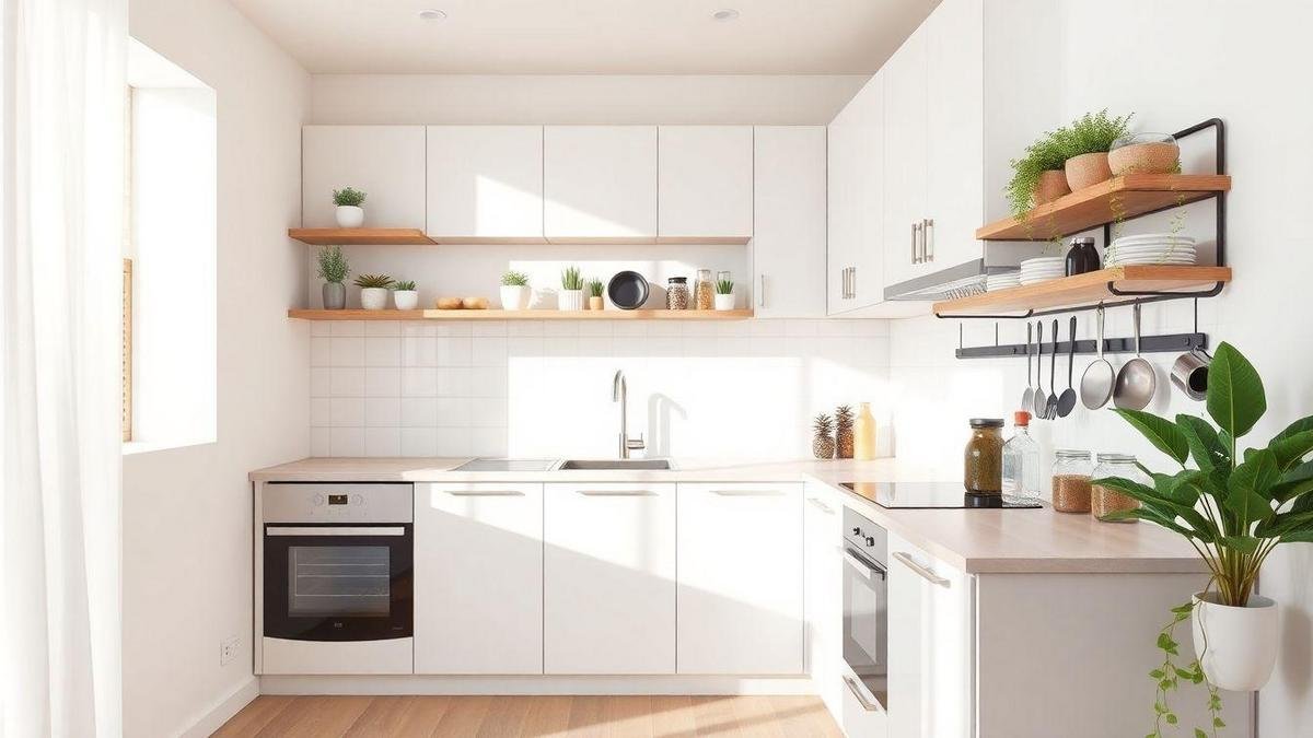 Organização para cozinha compacta acessível com soluções simples Organização para cozinha compacta acessível com soluções simples