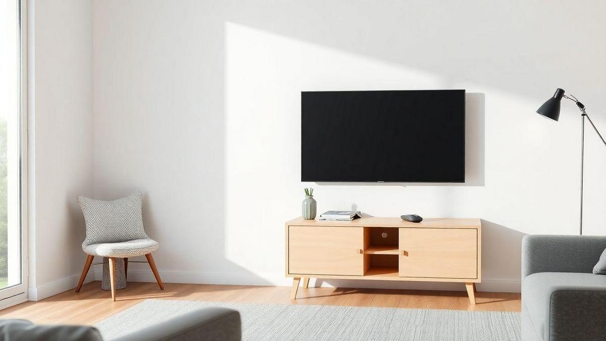 Pequeno e prático: rack de TV pequeno fácil montagem para sua sala