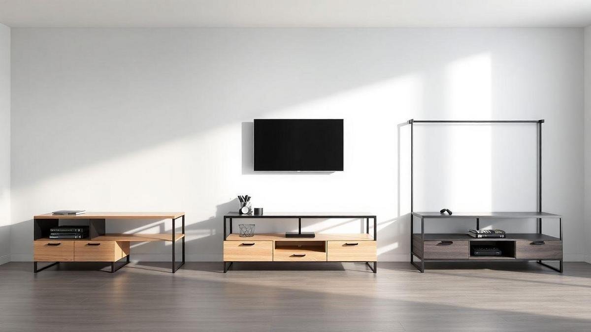 Racks para TV compactos baratos montagem rápida resistente para você escolher