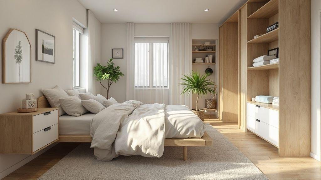 moveis-multifuncionais-economicos-para-quarto-pequeno-com-cama-com-gavetas-embutidas-ideias-pratic